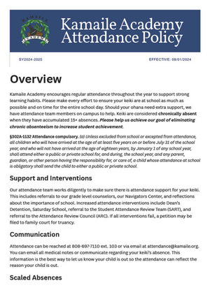SY24-25 Attendance Policy